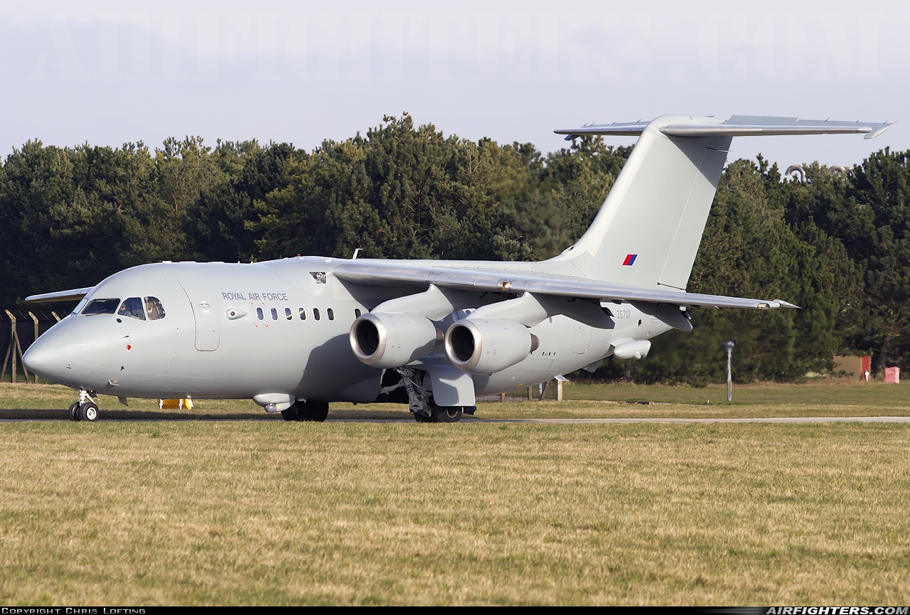 UK - Air Force British Aerospace BAe-146 C3 (BAe-146 200QC) ZE707 at Marham (King's Lynn -) (KNF / EGYM), UK