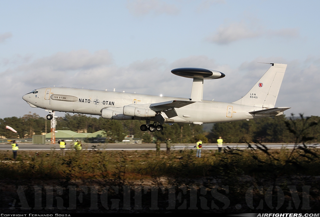 Luxembourg - NATO Boeing E-3A Sentry (707-300) LX-N90451 at Monte Real (BA5) (LPMR), Portugal