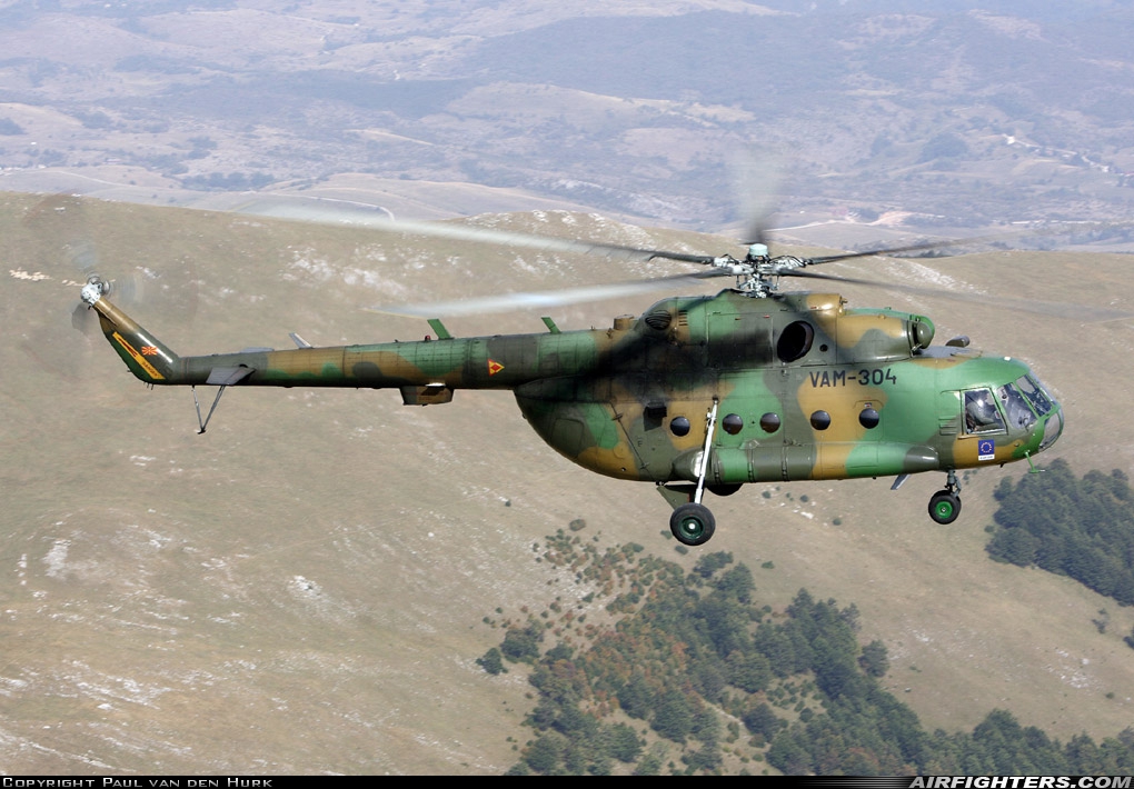 Macedonia - Air Force Mil Mi-17 VAM-304 at Off-Airport - Bjelasnica Mountain, Bosnia and Herzegovina