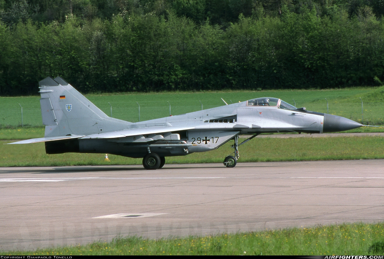 Germany - Air Force Mikoyan-Gurevich MiG-29G (9.12A) 29+17 at Dubendorf (LSMD), Switzerland