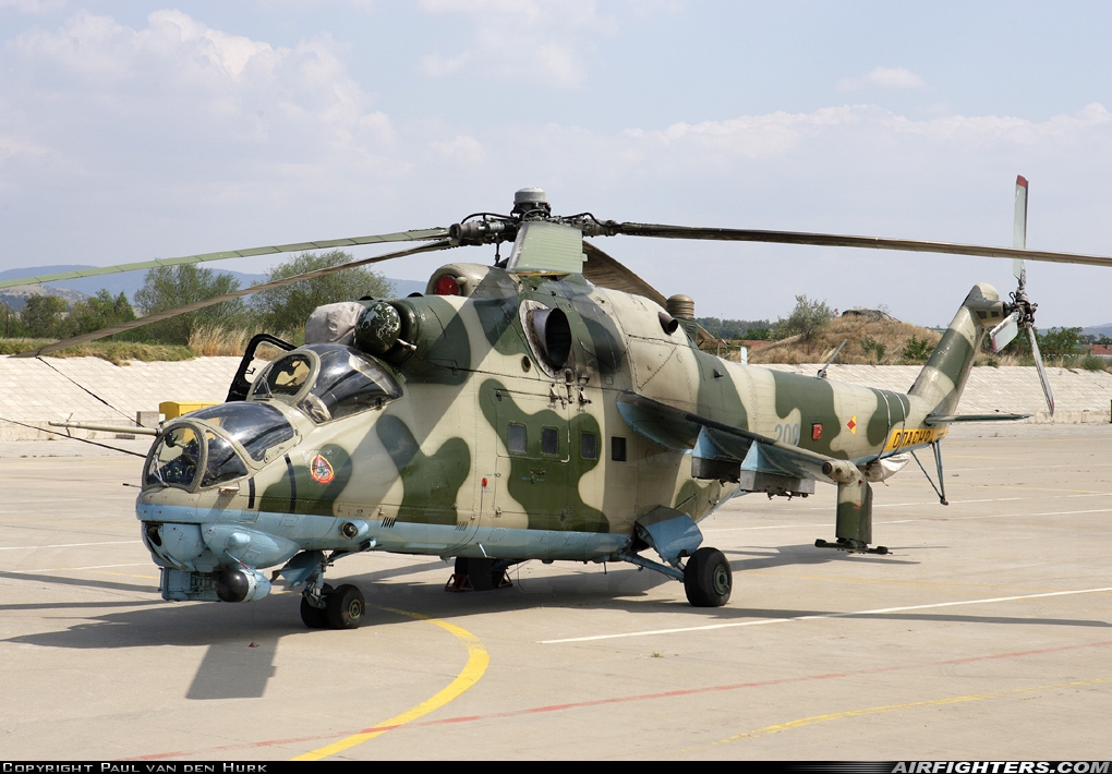 Macedonia - Air Force Mil Mi-35 (Mi-24V) 209 at Skopje-Petrovec (SKP / LWSK), Macedonia