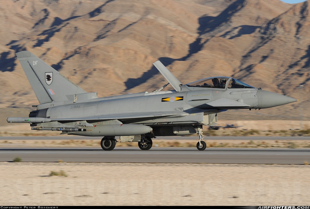 UK - Air Force Eurofighter Typhoon FGR4 ZJ933 at Las Vegas - Nellis AFB (LSV / KLSV), USA