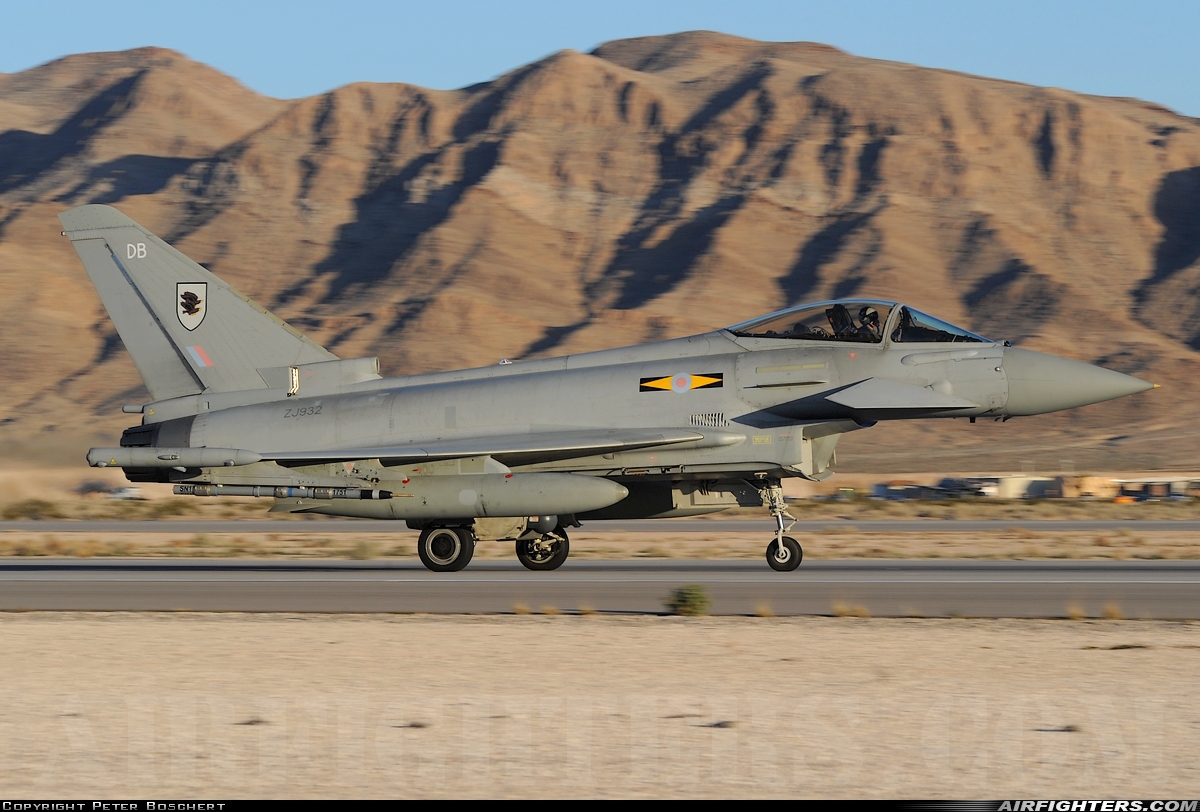 UK - Air Force Eurofighter Typhoon FGR4 ZJ932 at Las Vegas - Nellis AFB (LSV / KLSV), USA