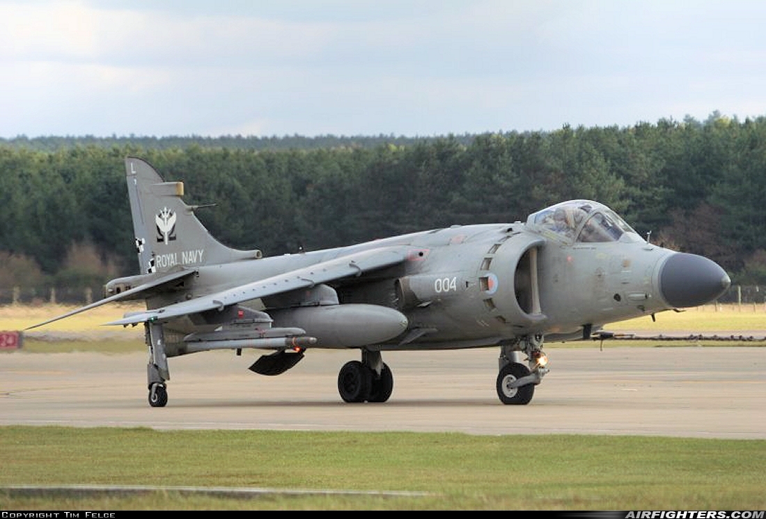 UK - Navy British Aerospace Sea Harrier FA.2 ZH803 / 004 at Lakenheath (LKZ / EGUL), UK