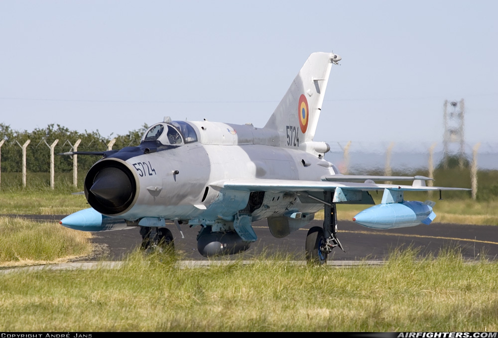 Romania - Air Force Mikoyan-Gurevich MiG-21MF-75 Lancer C 5724 at Lossiemouth (LMO / EGQS), UK