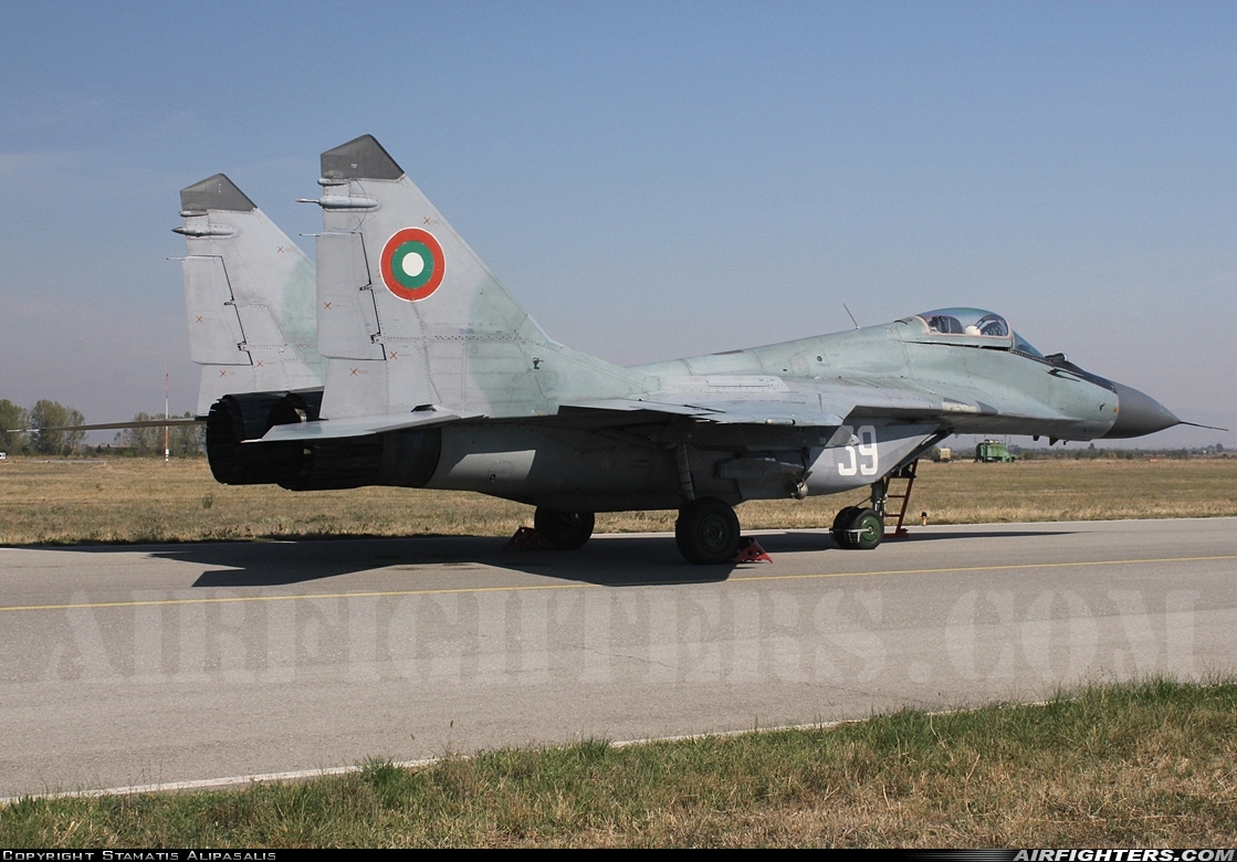 Bulgaria - Air Force Mikoyan-Gurevich MiG-29 (9.12) 39 at Graf Ignatievo (LBPG), Bulgaria