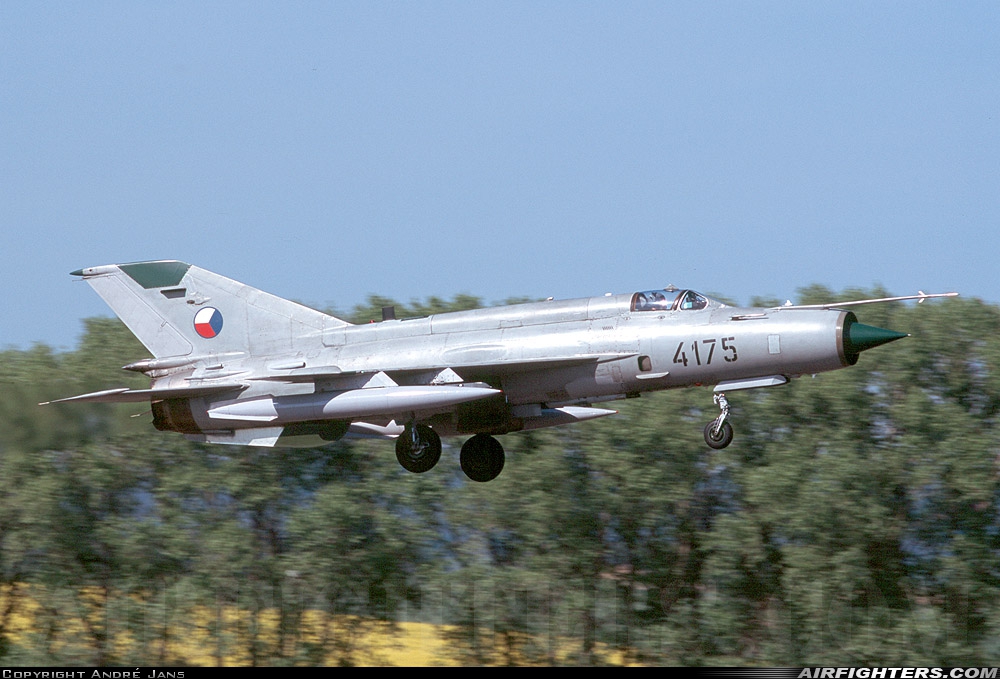 Czech Republic - Air Force Mikoyan-Gurevich MiG-21MFN 4175 at Caslav (LKCV), Czech Republic