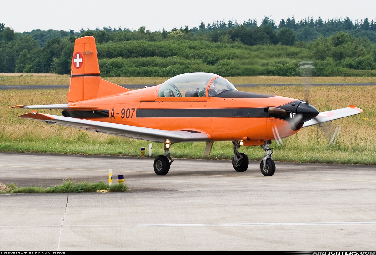 Switzerland - Air Force Pilatus PC-7 Turbo Trainer A-907 at Uden - Volkel (UDE / EHVK), Netherlands