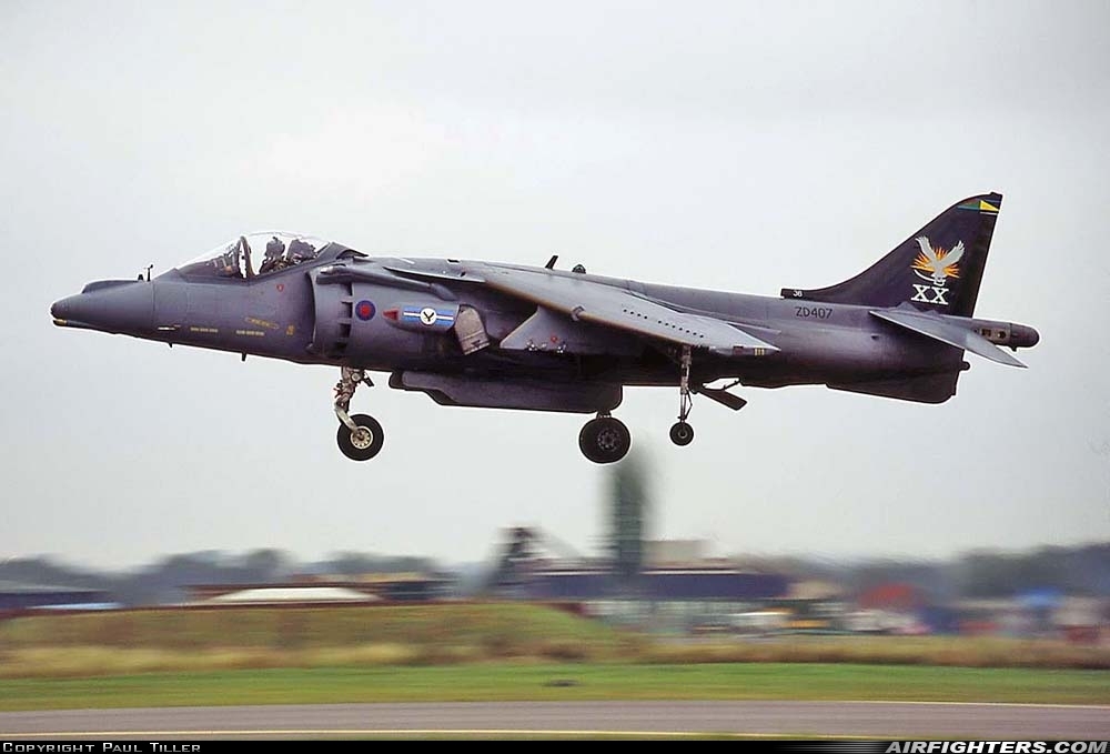 UK - Air Force British Aerospace Harrier GR.7 ZD407 at Fairford (FFD / EGVA), UK