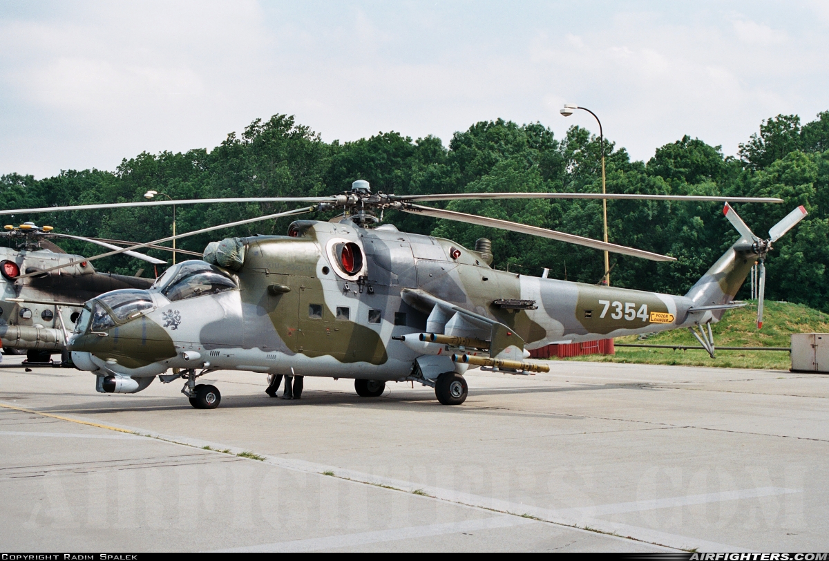 Czech Republic - Air Force Mil Mi-35 (Mi-24V) 7354 at Prerov (PRV / LKPO), Czech Republic