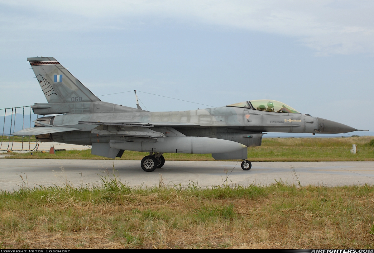 Greece - Air Force General Dynamics F-16C Fighting Falcon 068 at Nea Anghialos (VOL / LGBL), Greece