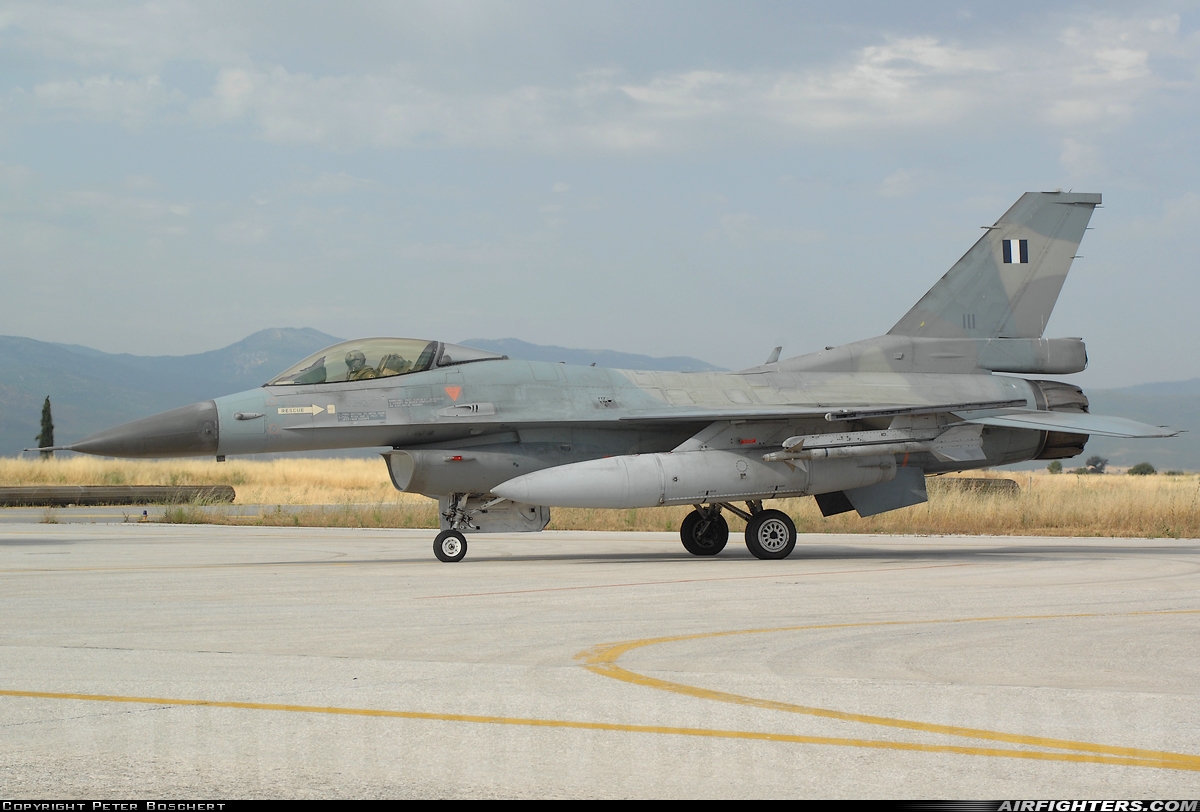 Greece - Air Force General Dynamics F-16C Fighting Falcon 111 at Nea Anghialos (VOL / LGBL), Greece
