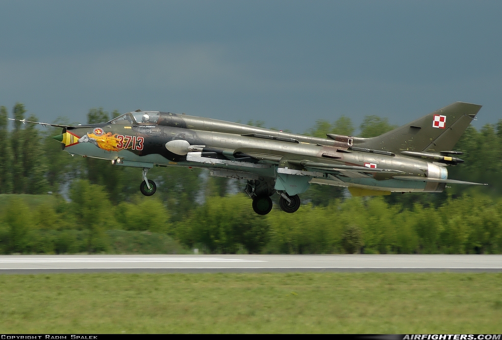 Poland - Air Force Sukhoi Su-22M4 Fitter-K 3713 at Poznan / Krzesiny (EPKS), Poland