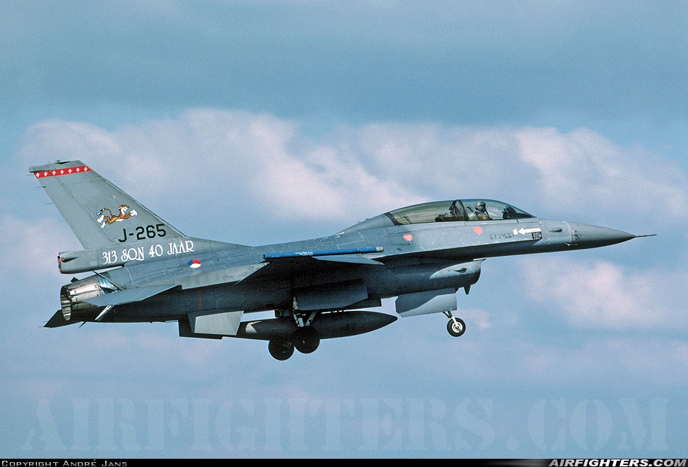 Netherlands - Air Force General Dynamics F-16B Fighting Falcon J-265 at Enschede - Twenthe (ENS / EHTW), Netherlands