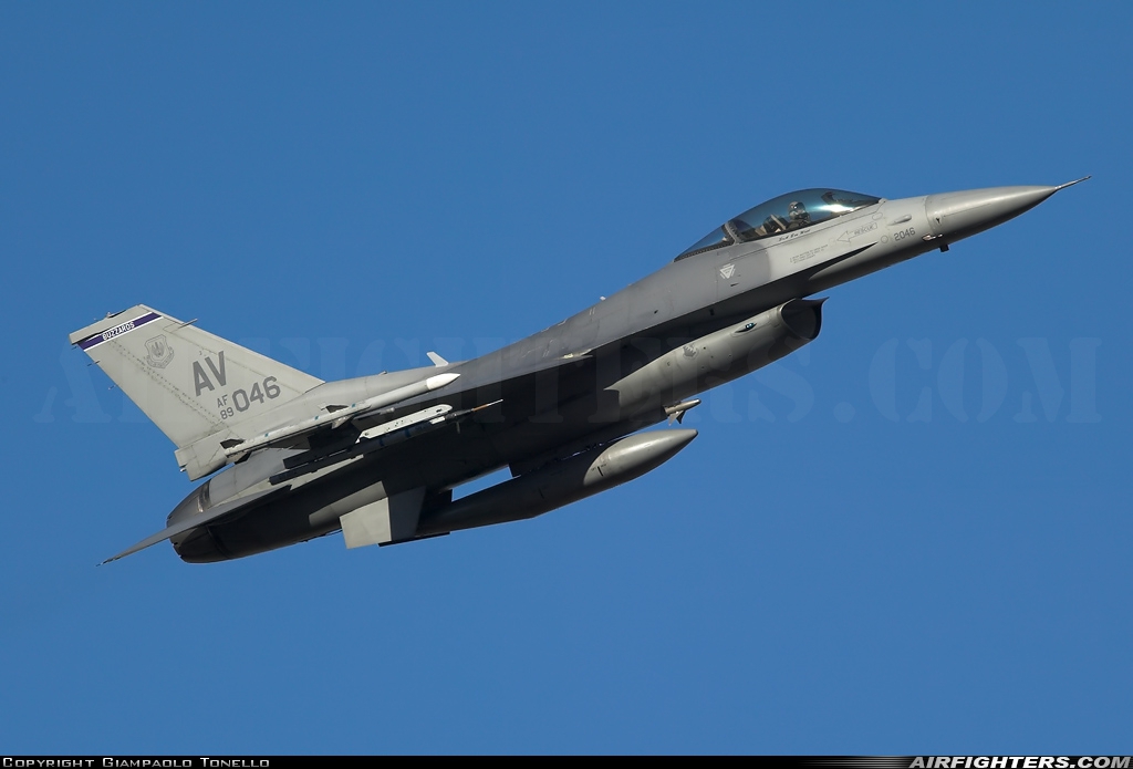 USA - Air Force General Dynamics F-16C Fighting Falcon 89-2046 at Aviano (- Pagliano e Gori) (AVB / LIPA), Italy