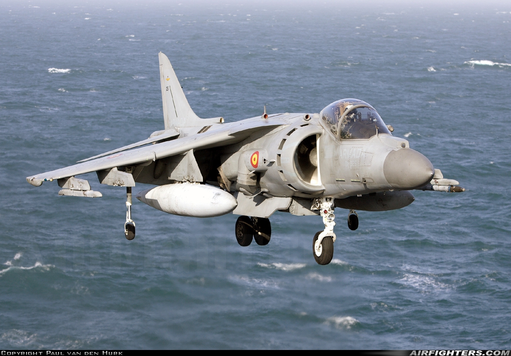 Spain - Navy McDonnell Douglas EAV-8B+ Harrier II VA.1B-37 at Off-Airport - North Sea, International Airspace