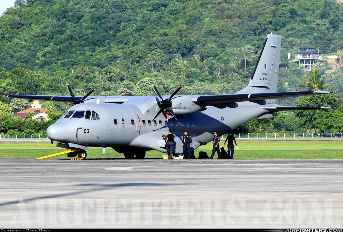 Malaysia - Air Force CASA CN235M-220 M44-03 at Pulau Langkawi - Int. (LGK / WMKL), Malaysia