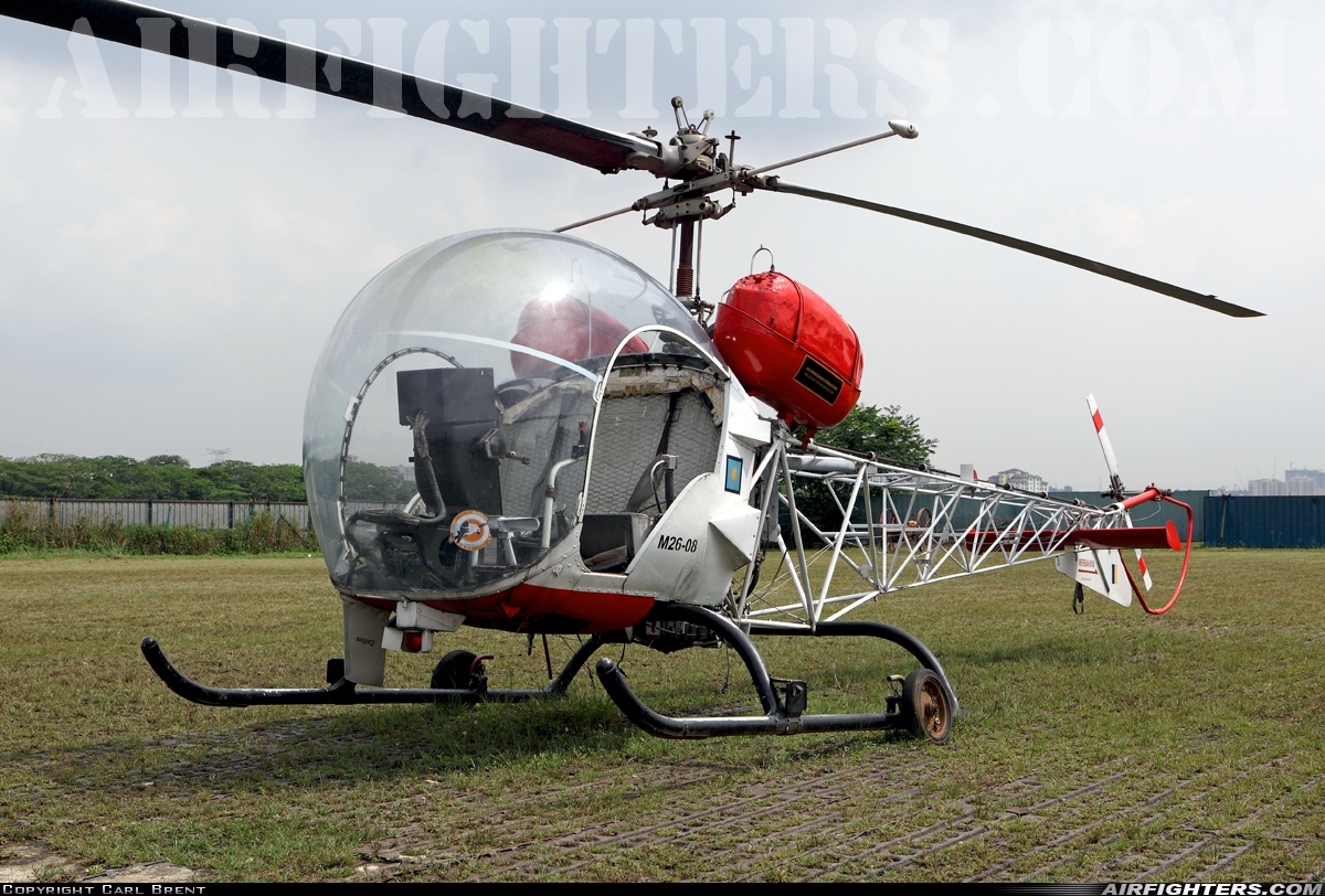 Malaysia - Air Force Bell 47G-5 M26-08 at Kuala Lumpur - Sungai Besi / Simpang (WMKF), Malaysia