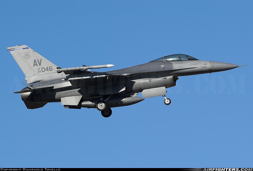 USA - Air Force General Dynamics F-16C Fighting Falcon 89-2046 at Aviano (- Pagliano e Gori) (AVB / LIPA), Italy