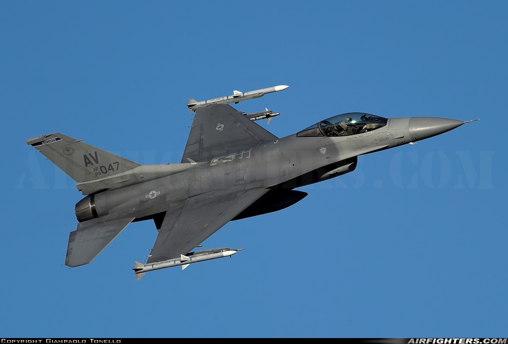 USA - Air Force General Dynamics F-16C Fighting Falcon 89-2047 at Aviano (- Pagliano e Gori) (AVB / LIPA), Italy