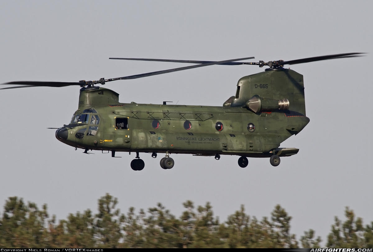 Netherlands - Air Force Boeing Vertol CH-47D Chinook D-665 at Off-Airport - Oirschotse Heide (GLV5), Netherlands