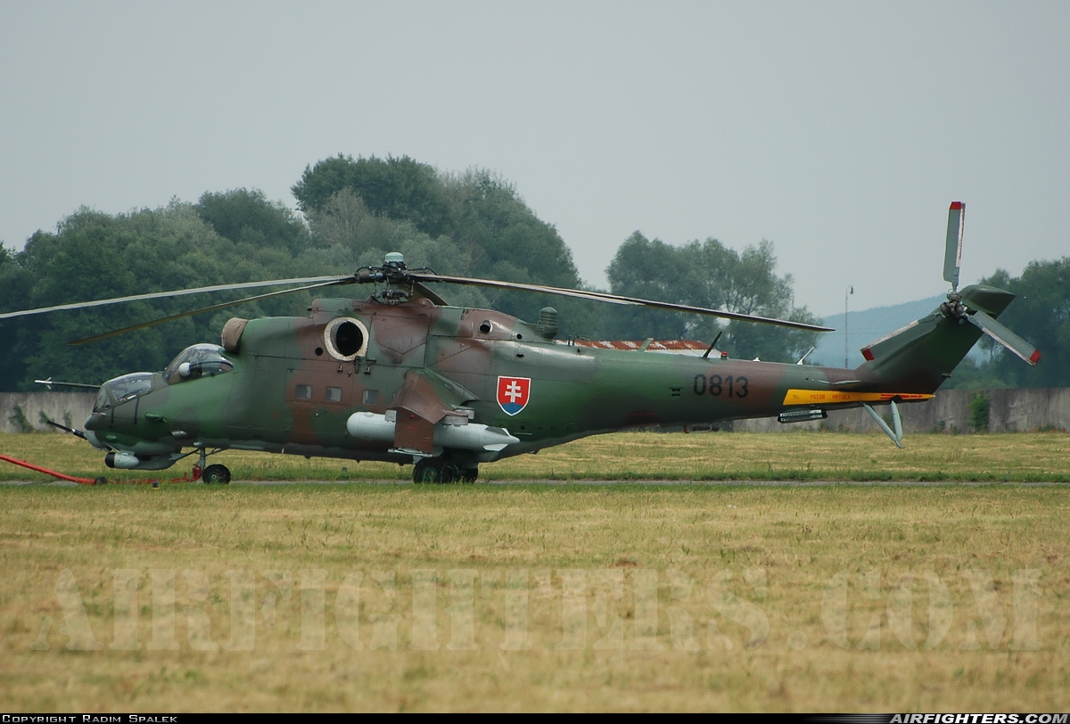 Slovakia - Air Force Mil Mi-35 (Mi-24V) 0813 at Malacky - Kuchyna (LZMC), Slovakia