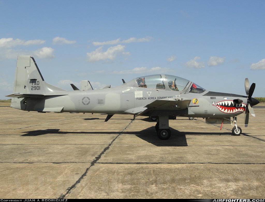 Dominican Republic - Air Force Embraer A-29B Super Tucano (EMB-314B) FAD-2901 at San Isidro (ZXD / MDSI), Dominican Republic