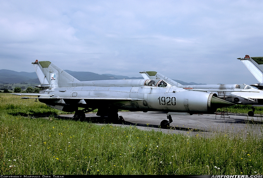 Czechoslovakia - Air Force Mikoyan-Gurevich MiG-21R 1920 at Prešov (POV / LZPW), Slovakia
