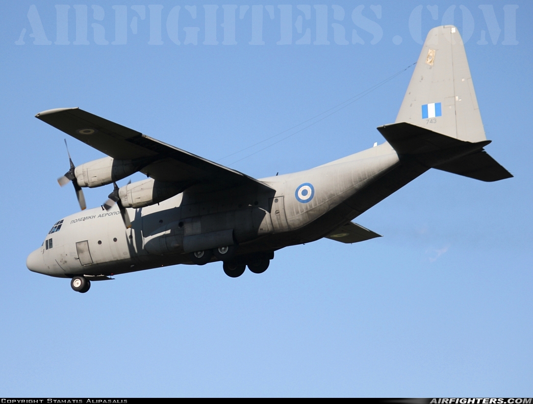 Greece - Air Force Lockheed C-130H Hercules (L-382) 743 at Thessaloniki - Makedonia (Mikra) (SKG / LGTS), Greece