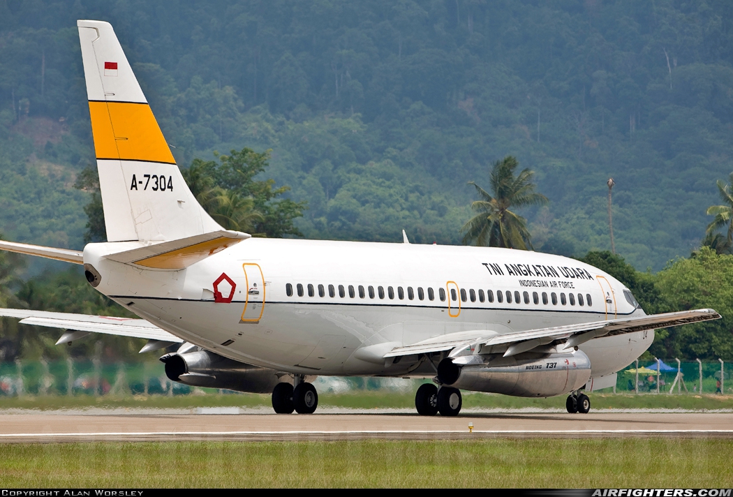 Indonesia - Air Force Boeing 737-282/Adv A-7304 at Pulau Langkawi - Int. (LGK / WMKL), Malaysia