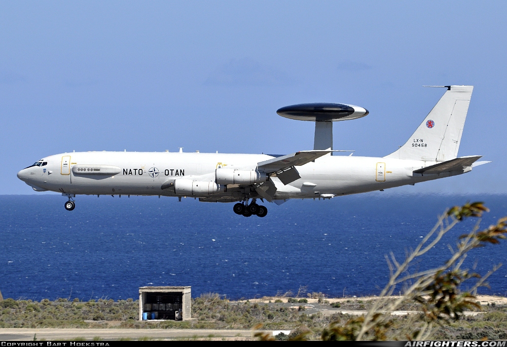 Luxembourg - NATO Boeing E-3A Sentry (707-300) LX-N90458 at Gran Canaria (- Las Palmas / Gando) (LPA / GCLP), Spain