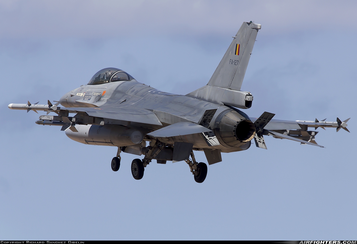 Belgium - Air Force General Dynamics F-16AM Fighting Falcon FA-127 at Gran Canaria (- Las Palmas / Gando) (LPA / GCLP), Spain