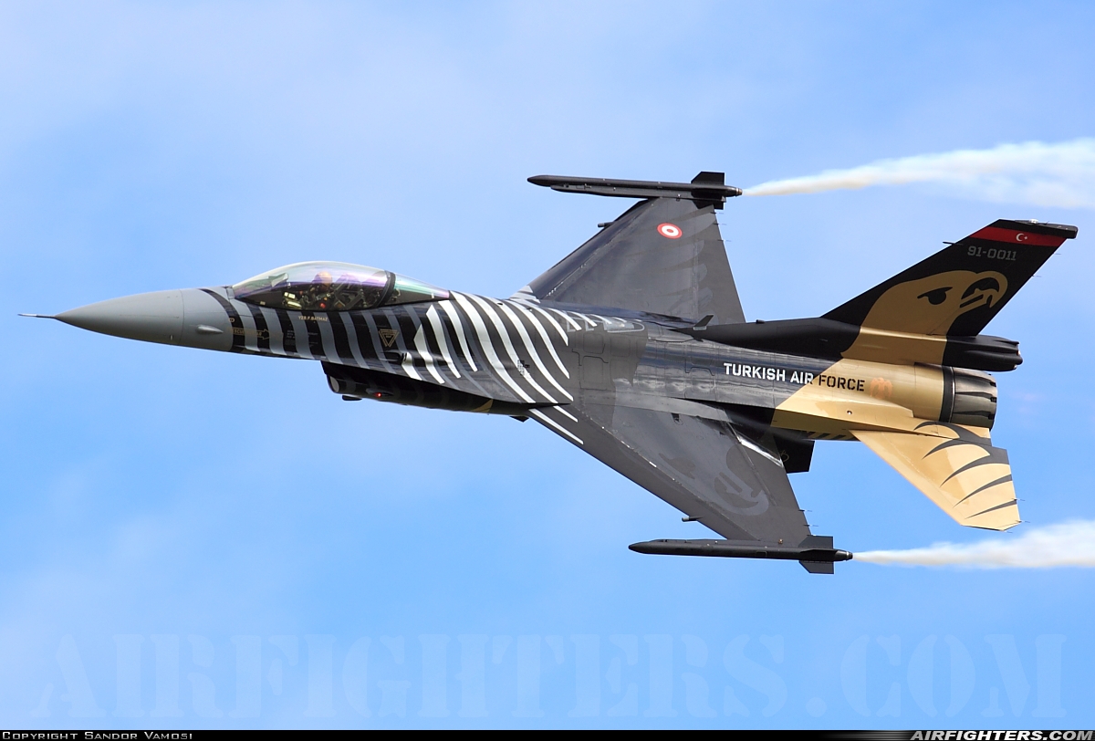 Türkiye - Air Force General Dynamics F-16C Fighting Falcon 91-0011 at Ostrava - Mosnov (OSR / LKMT), Czech Republic