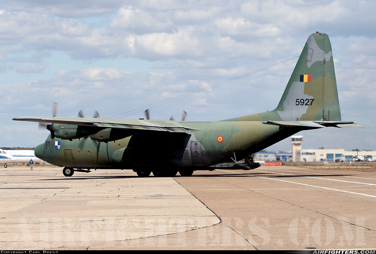 Romania - Air Force Lockheed C-130B Hercules (L-282) 5927 at Bucharest - Henri Coanda (Otopeni) (OTP / LROP), Romania
