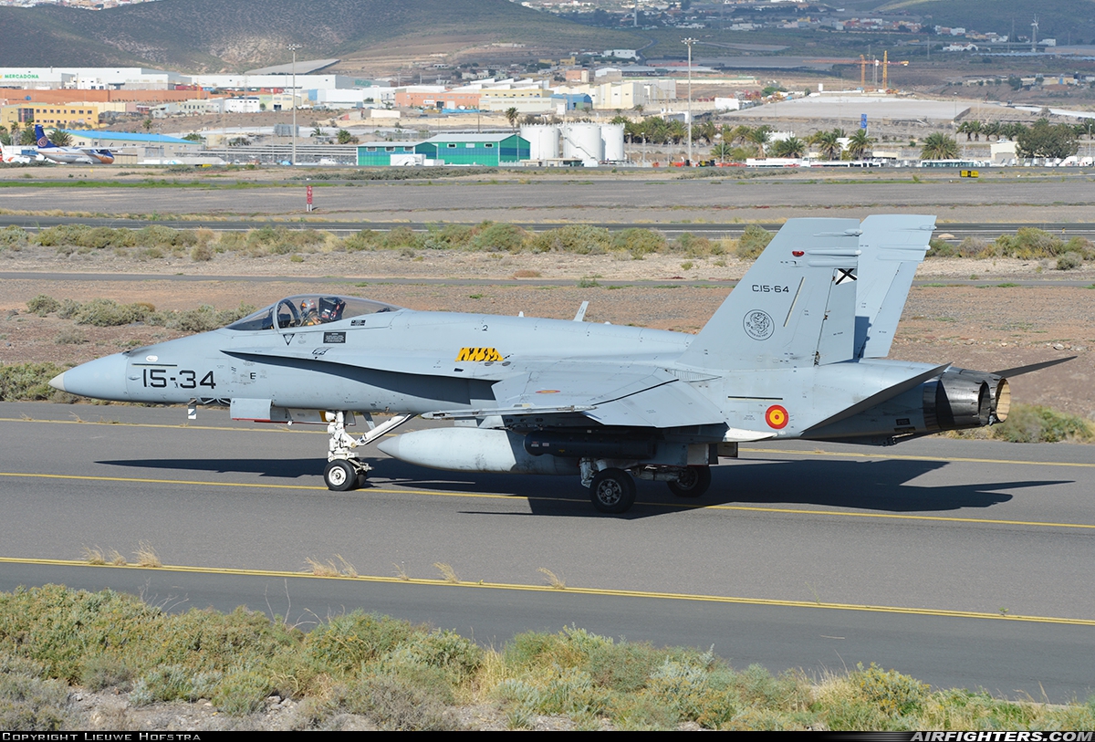 Spain - Air Force McDonnell Douglas C-15 Hornet (EF-18A+) C.15-64 at Gran Canaria (- Las Palmas / Gando) (LPA / GCLP), Spain