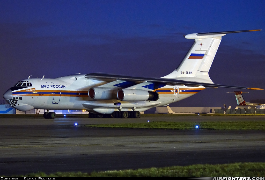 Russia - MChS Rossii - Ministry for Emergency Situations Ilyushin IL-76TD RA-76845 at Brussels - National (Zaventem) / Melsbroek (BRU / EBBR / EBMB), Belgium