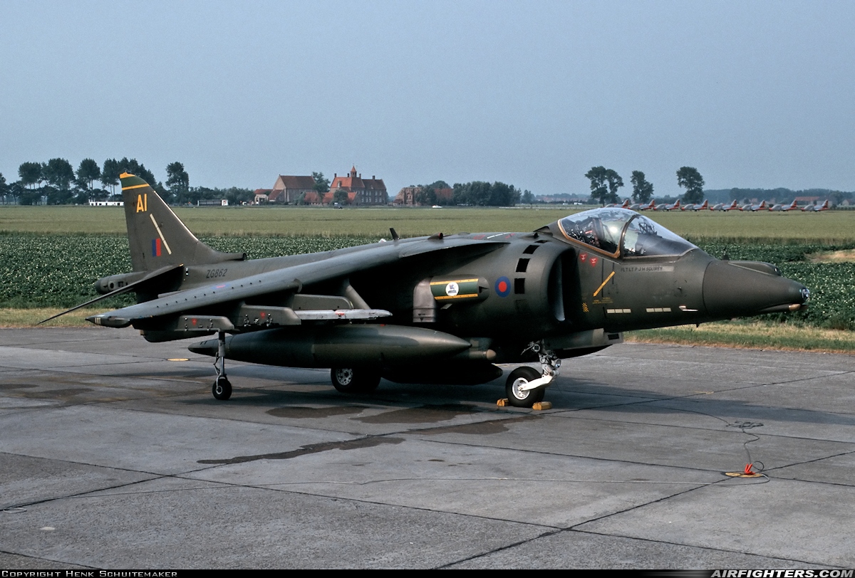 UK - Air Force British Aerospace Harrier GR.7 ZG862 at Koksijde (EBFN), Belgium
