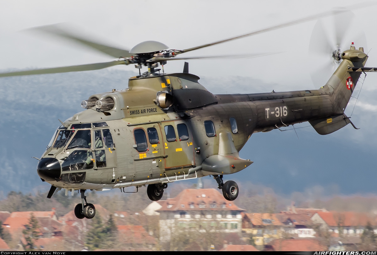 Switzerland - Air Force Aerospatiale AS-332M1 Super Puma T-316 at Payerne (LSMP), Switzerland