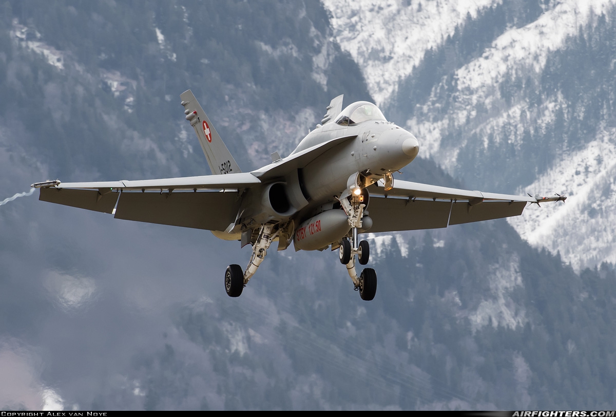 Switzerland - Air Force McDonnell Douglas F/A-18C Hornet J-5012 at Meiringen (LSMM), Switzerland