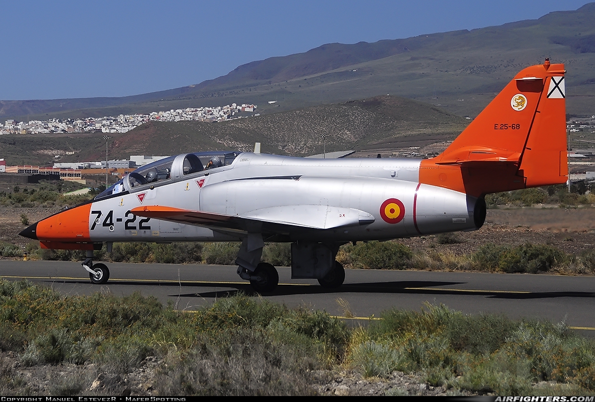 Spain - Air Force CASA C-101EB Aviojet E.25-68 at Gran Canaria (- Las Palmas / Gando) (LPA / GCLP), Spain