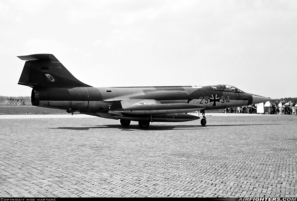 Germany - Air Force Lockheed F-104G Starfighter 25+34 at Utrecht - Soesterberg (UTC / EHSB), Netherlands