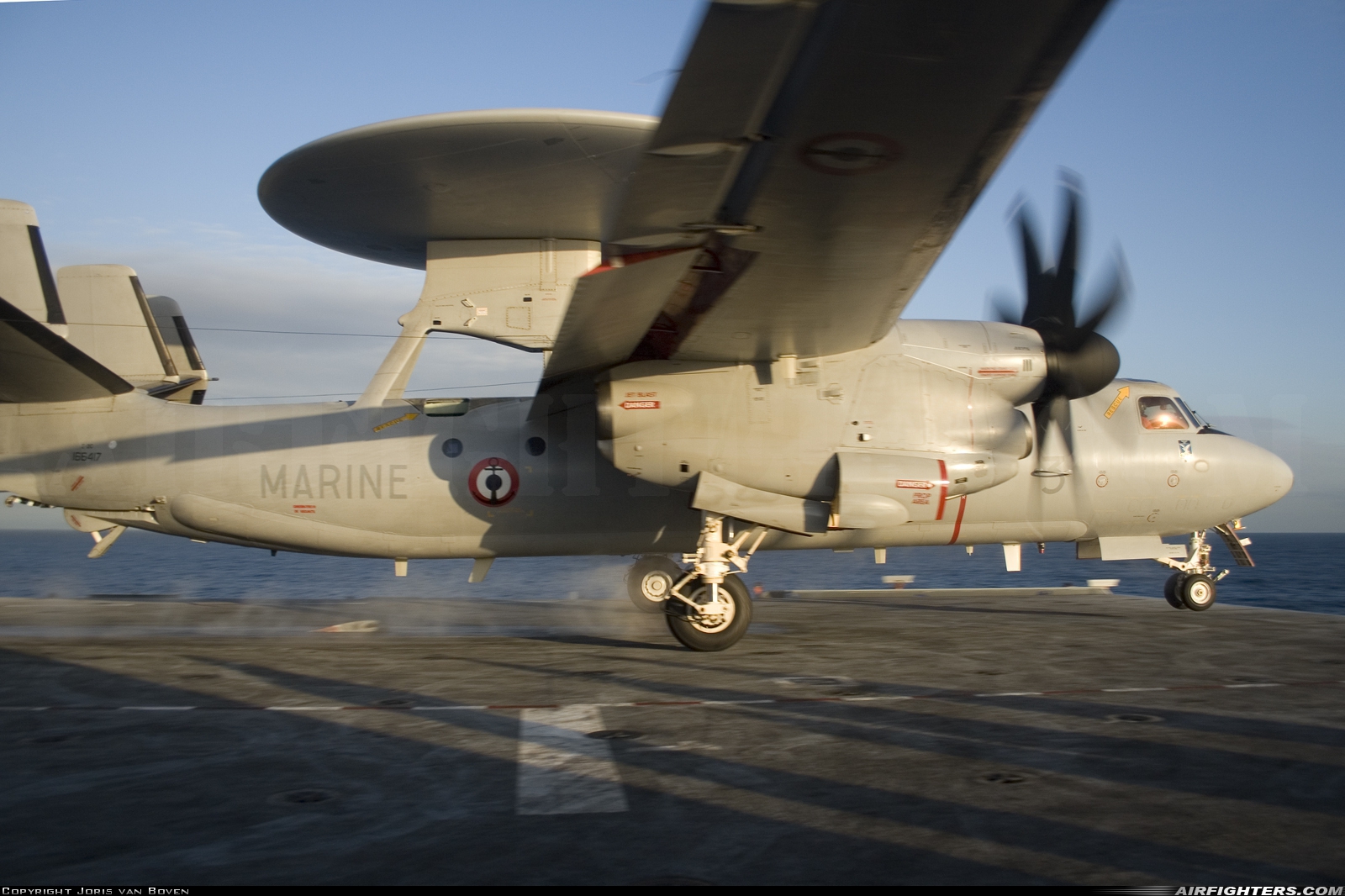 France - Navy Grumman E-2C II Hawkeye 3 at Off-Airport - Mediterranean Sea, International Airspace