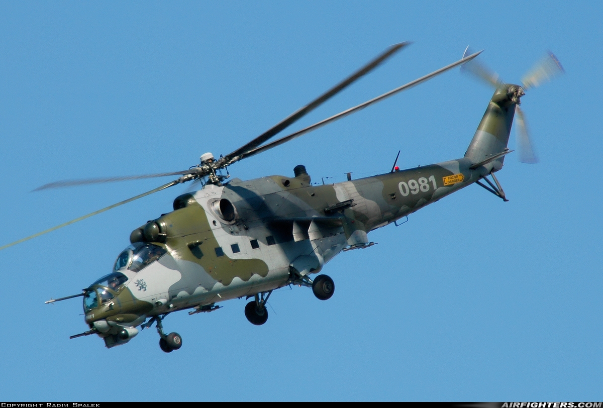 Czech Republic - Air Force Mil Mi-35 (Mi-24V) 0981 at Brno - Turany (BRQ / LKTB), Czech Republic