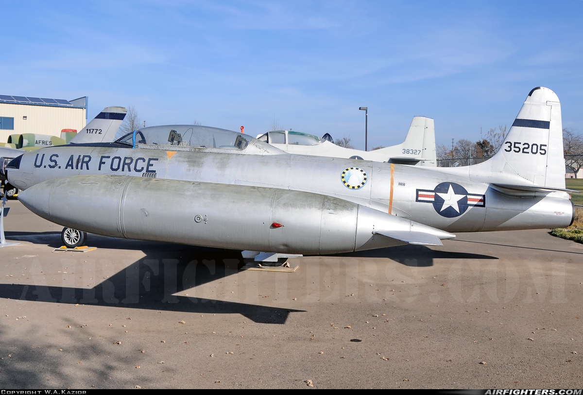 USA - Air Force Lockheed T-33A Shooting Star 53-5205 at Sacramento - McClellan Airfield (AFB) (MCC / KMCC), USA