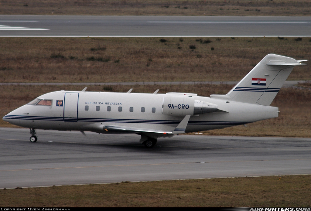 Croatia - Government Canadair CL-600-2B16 Challenger 604 9A-CRO at Luxembourg (- Findel) (LUX / ELLX), Luxembourg