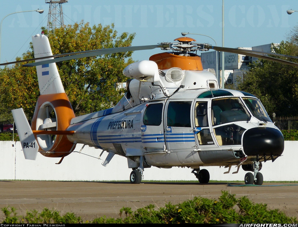Argentina - Coast Guard Aerospatiale AS-565MA Panther PA-41 at Buenos Aires - Helipuerto Oficial Principal Ballestra (HPN), Argentina