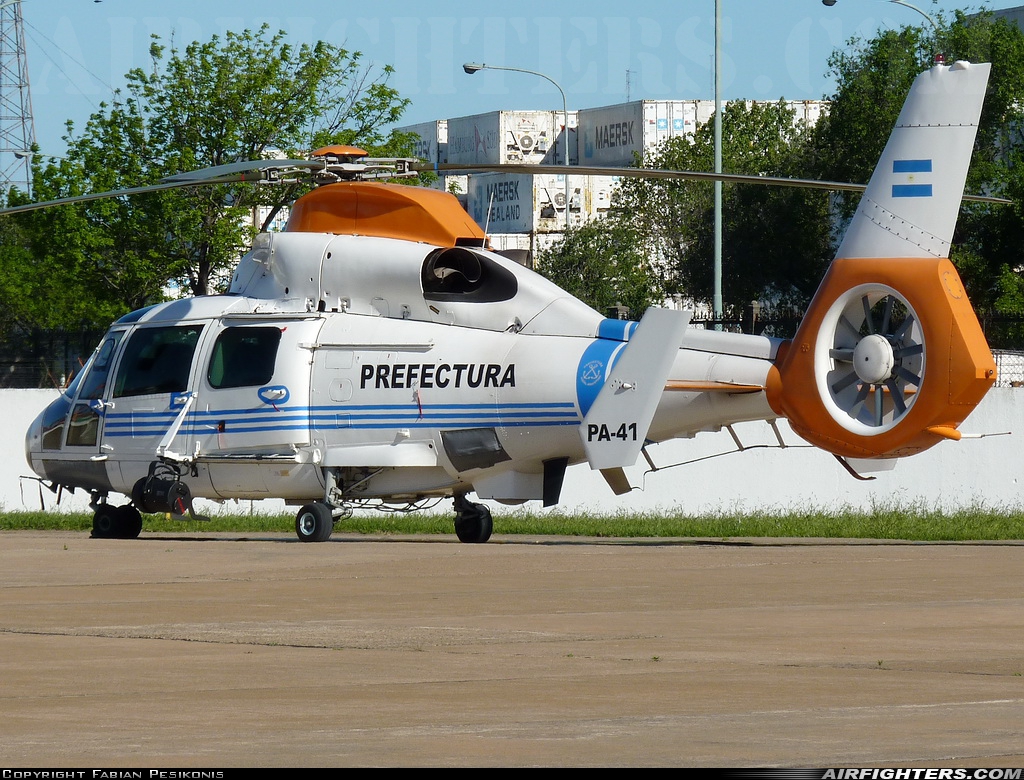 Argentina - Coast Guard Aerospatiale AS-565MA Panther PA-41 at Buenos Aires - Helipuerto Oficial Principal Ballestra (HPN), Argentina