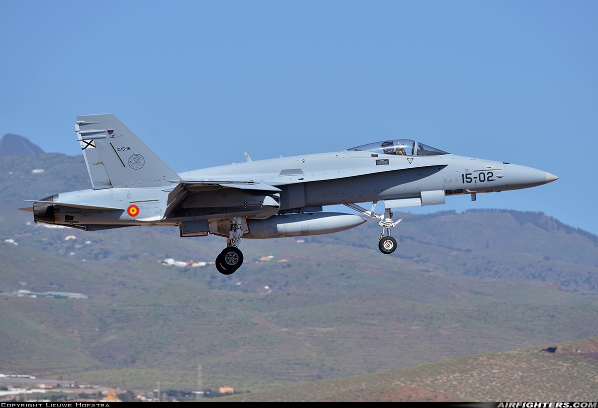 Spain - Air Force McDonnell Douglas C-15 Hornet (EF-18A+) C.15-15 at Gran Canaria (- Las Palmas / Gando) (LPA / GCLP), Spain
