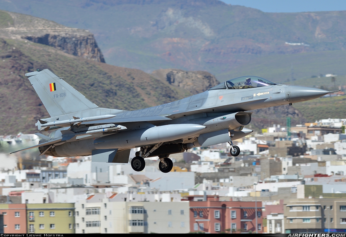 Belgium - Air Force General Dynamics F-16AM Fighting Falcon FA-109 at Gran Canaria (- Las Palmas / Gando) (LPA / GCLP), Spain