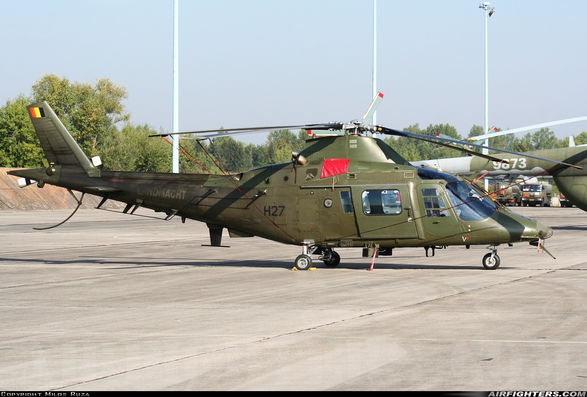 Belgium - Army Agusta A-109HO (A-109BA) H27 at Hradec Kralove (LKHK), Czech Republic